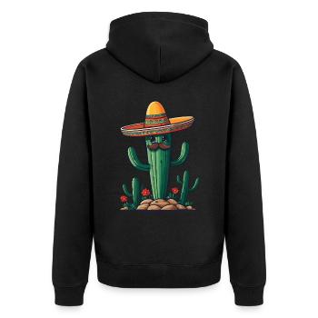 Cactus Fiesta Cactus avec Sombrero Funny Design - Veste à capuche bio Premium Unisexe - noir - Dos - Nico (187cm)