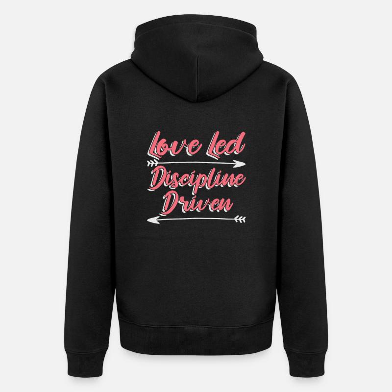 Mama Mutter Herzpfeile Bogenschießen - Unisex Premium Bio Zip Hoodie - Schwarz