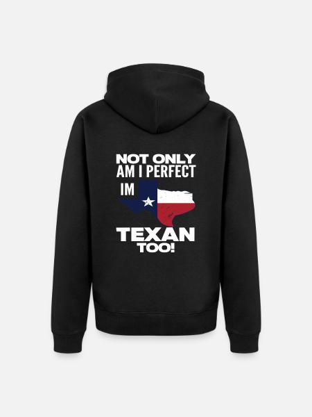 Texas Perfekt Texaner - Unisex Premium Bio Zip Hoodie - Schwarz