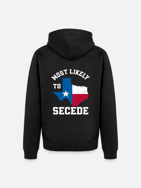 Texas Abspalten - Unisex Premium Bio Zip Hoodie - Schwarz