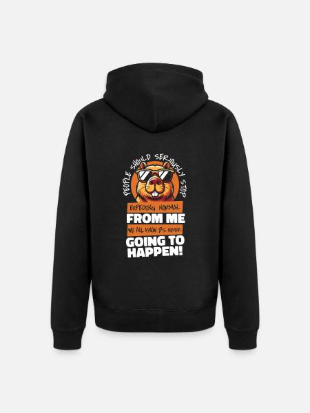 Capybara Wasserschwein - Unisex Premium Bio Zip Hoodie - Schwarz