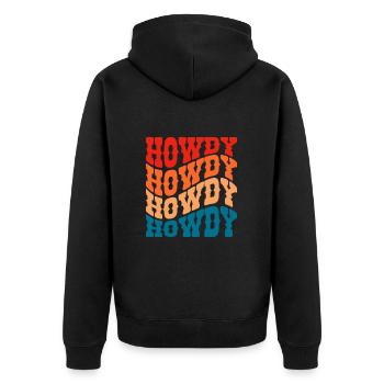 Country Music Countrymusic Geschenk - Unisex Premium Bio Zip Hoodie - Schwarz - Hinten - Nico (187cm)