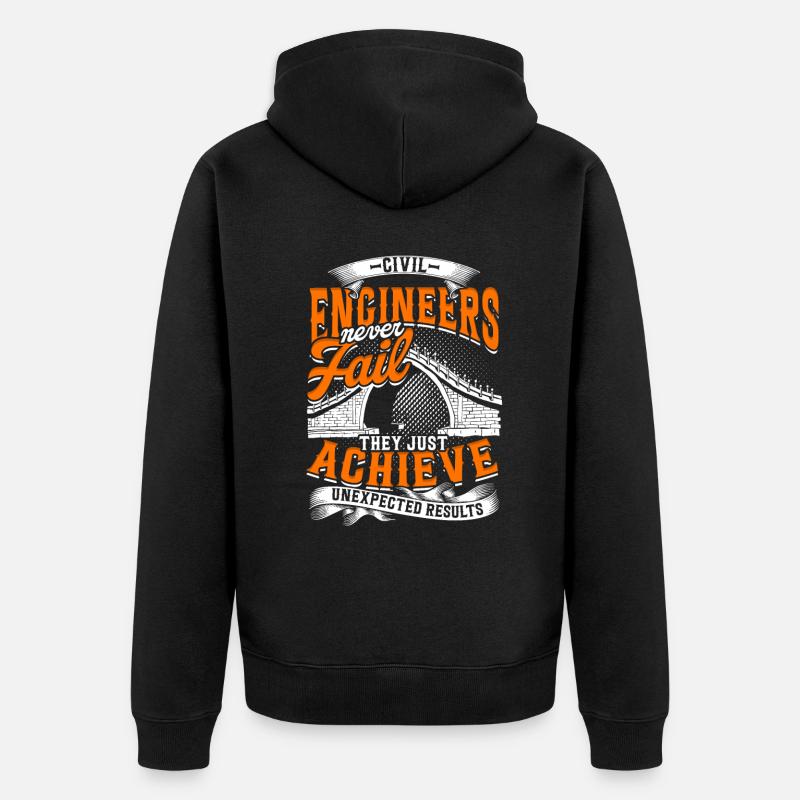 Bridge Engineer Civil Engineering - Unisex Premium Organic Zip Hoodie - black