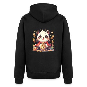 Panda Bear Meniki Neko Panda géant japonais - Veste à capuche bio Premium Unisexe - noir - Dos - Nico (187cm)