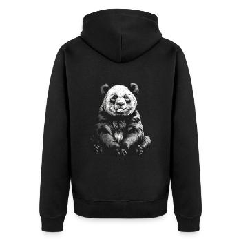 Panda Ours Panda géant japonais - Veste à capuche bio Premium Unisexe - noir - Dos - Nico (187cm)