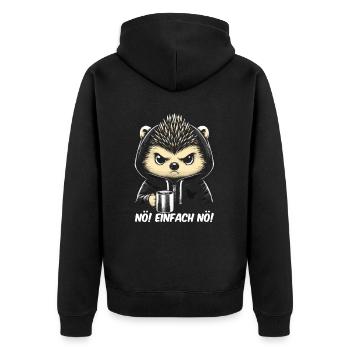 Nope just nope - Unisex Premium Organic Zip Hoodie - black - Back - Nico (187cm)
