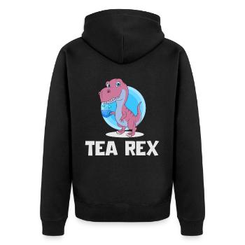 Wissenschaft Nerd Physik Student Witze Geek - Unisex Premium Bio Zip Hoodie - Schwarz - Hinten - Nico (187cm)
