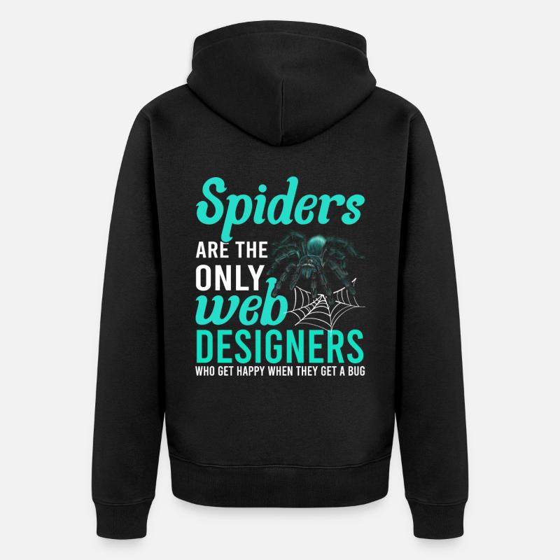 Tarentule Terrarium Amphibian Spider - Veste à capuche bio Premium Unisexe - noir