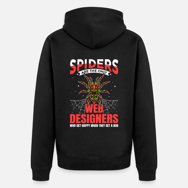 Tarentule Terrarium Amphibian Spider - Veste à capuche bio Premium Unisexe - noir