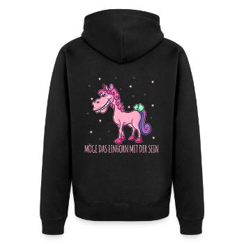 Drôle, Créature Mythique, Dinosaure, Drôle - Veste à capuche bio Premium Unisexe - noir - Dos - Nico (187cm)