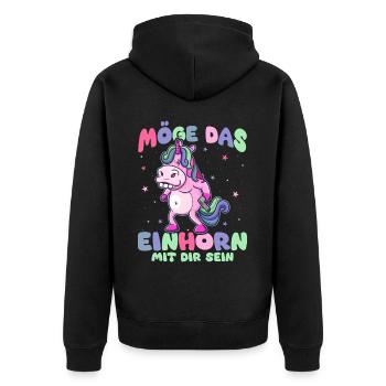 Drôle, Créature Mythique, Dinosaure, Drôle - Veste à capuche bio Premium Unisexe - noir - Dos - Nico (187cm)