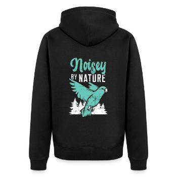 Conure Noisey By Nature Loves Parrot Conure Lover - Unisex Premium Organic Zip Hoodie - black - Back - Nico (187cm)