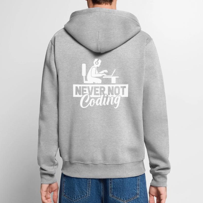 Developer Coder Programmer Unisex Premium Organic Zip Hoodie