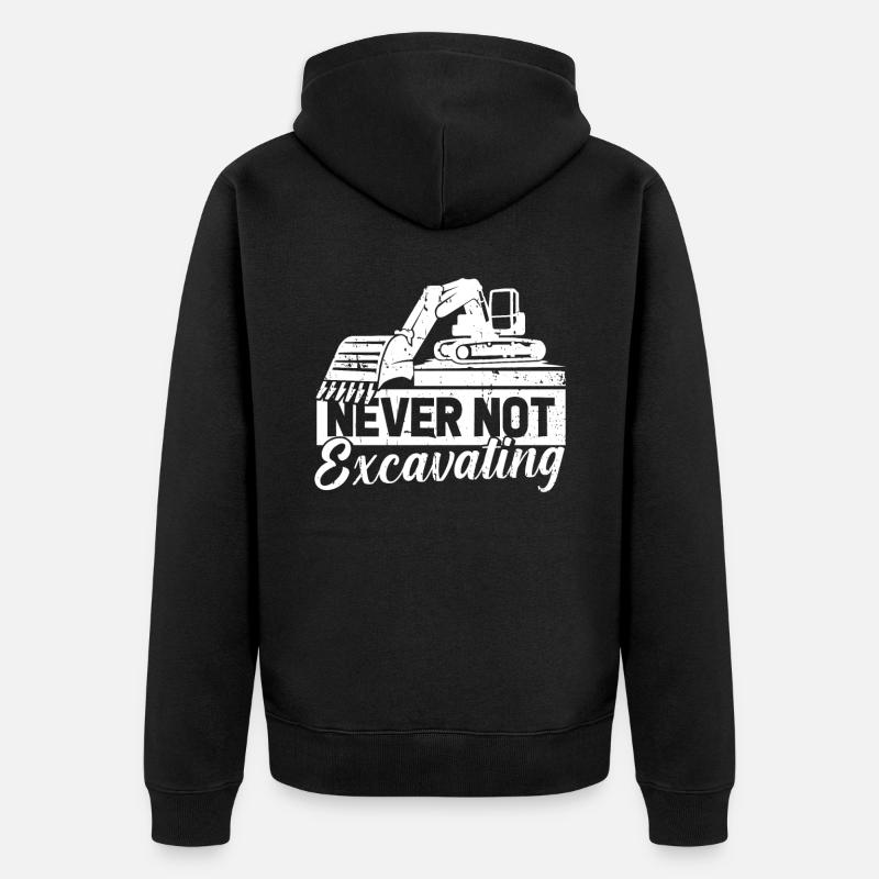 Conducteur d’excavatrice - Veste à capuche bio Premium Unisexe - noir