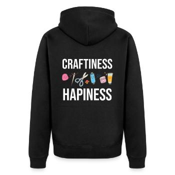 Crafts, Happiness, Pottery, Scrapbooking, Painter, Pottery - Unisex Premium Organic Zip Hoodie - black - Back - Nico (187cm)