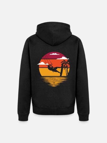 Kitesurf - Veste à capuche bio Premium Unisexe - noir