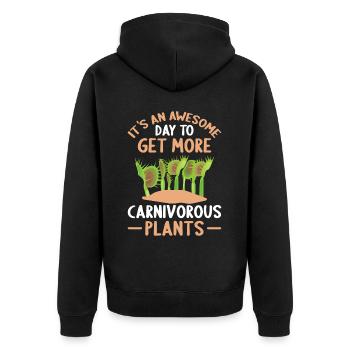 Fantastischer Tag Für Fleischfressende Pflanzen - Unisex Premium Bio Zip Hoodie - Schwarz - Hinten - Nico (187cm)