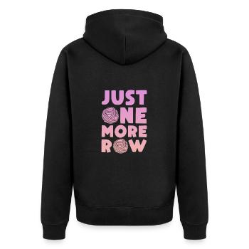 Crochet Knitting Sewing Seamstress Gift - Unisex Premium Organic Zip Hoodie - black - Back - Nico (187cm)