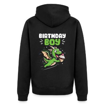 Cupcake Muffin Baking Gift - Unisex Premium Organic Zip Hoodie - black - Back - Nico (187cm)