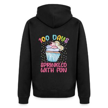Cupcake Muffin Baking Gift - Unisex Premium Organic Zip Hoodie - black - Back - Nico (187cm)