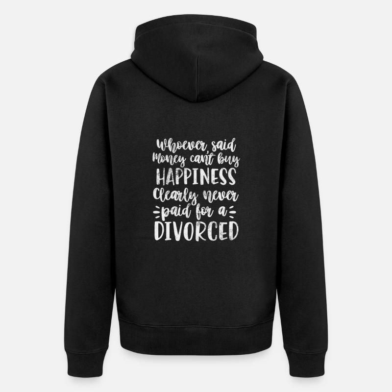 Scheidung - Unisex Premium Bio Zip Hoodie - Schwarz