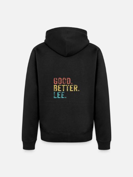 Cool guys are called lee - Unisex Premium Organic Zip Hoodie - black