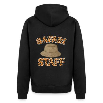 African Safari Zoo Safari Animal motif imprimé - Veste à capuche bio Premium Unisexe - noir - Dos - Nico (187cm)