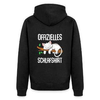 Chemise de nuit officielle pour chat - Veste à capuche bio Premium Unisexe - noir - Dos - Nico (187cm)