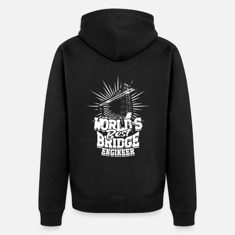 Bridge Engineer Civil Engineering - Unisex Premium Organic Zip Hoodie - black