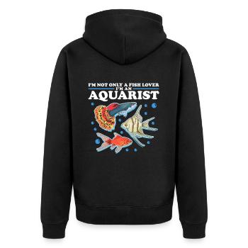 Cadeau d’aquariophile aquariophile d’aquarium - Veste à capuche bio Premium Unisexe - noir - Dos - Nico (187cm)