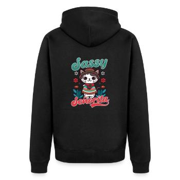 Cinco De Mayo Cat Senorita - Veste à capuche bio Premium Unisexe - noir - Dos - Nico (187cm)