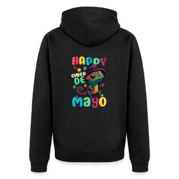 Cinco De Mayo Happy Cinco Mayo Caméléon - Veste à capuche bio Premium Unisexe - noir - Dos - Nico (187cm)