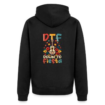 Cinco De Mayo DTF jusqu’à Fiesta - Veste à capuche bio Premium Unisexe - noir - Dos - Nico (187cm)