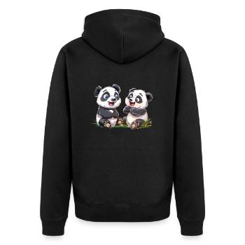 Panda Cub Panda géant japonais - Veste à capuche bio Premium Unisexe - noir - Dos - Nico (187cm)