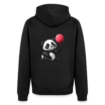 Panda Bear Ballon Panda géant japonais - Veste à capuche bio Premium Unisexe - noir - Dos - Nico (187cm)
