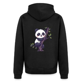 Panda Ours Escalade Panda Géant Japonais - Veste à capuche bio Premium Unisexe - noir - Dos - Nico (187cm)