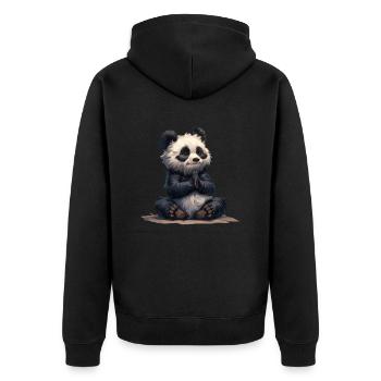 Panda Bear Yoga Panda géant japonais - Veste à capuche bio Premium Unisexe - noir - Dos - Nico (187cm)