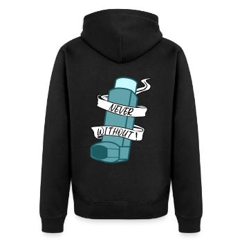 Asthme asthmatique Inhaler Respiration sifflante - Veste à capuche bio Premium Unisexe - noir - Dos - Nico (187cm)