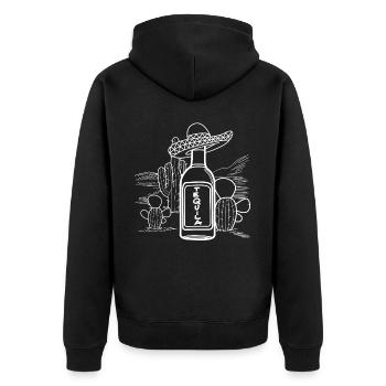 Bouteille de Tequila Tequilas Mexique - Veste à capuche bio Premium Unisexe - noir - Dos - Nico (187cm)