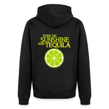 Tequila Lime Tequila Mexique - Veste à capuche bio Premium Unisexe - noir - Dos - Nico (187cm)
