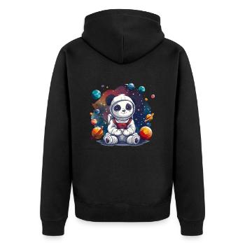 Panda Ours Astronaute Panda géant japonais - Veste à capuche bio Premium Unisexe - noir - Dos - Nico (187cm)