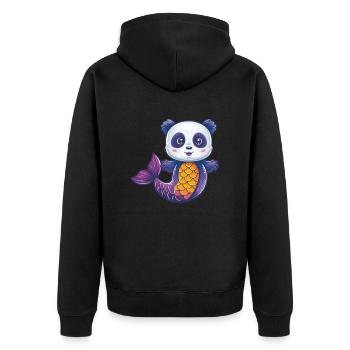 Panda Ours Sirène Panda géant japonais - Veste à capuche bio Premium Unisexe - noir - Dos - Nico (187cm)