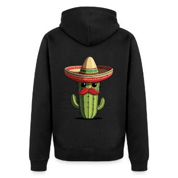 Cactus Fiesta Vacances Mexicaines Drôle - Veste à capuche bio Premium Unisexe - noir - Dos - Nico (187cm)