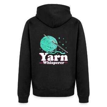 Crochet Crochet fil Crochet Crochet cadeau - Veste à capuche bio Premium Unisexe - noir - Dos - Nico (187cm)
