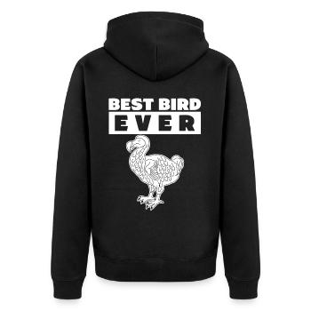 Dodo Best Bird Ever Dodos - Unisex Premium Bio Zip Hoodie - Schwarz - Hinten - Nico (187cm)