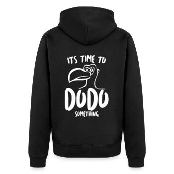 Dodo Dodos drôles - Veste à capuche bio Premium Unisexe - noir - Dos - Nico (187cm)