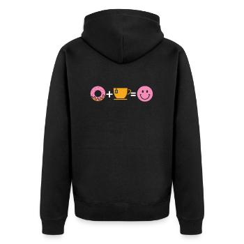 Doughnut - Unisex Premium Organic Zip Hoodie - black - Back - Nico (187cm)