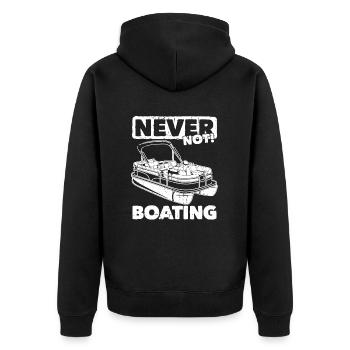 Pontoon boat - Unisex Premium Organic Zip Hoodie - black - Back - Nico (187cm)