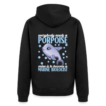 Marine Biology Marine Biologist - Unisex Premium Organic Zip Hoodie - black - Back - Nico (187cm)