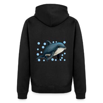 Marine Biology Marine Biologist - Unisex Premium Organic Zip Hoodie - black - Back - Nico (187cm)